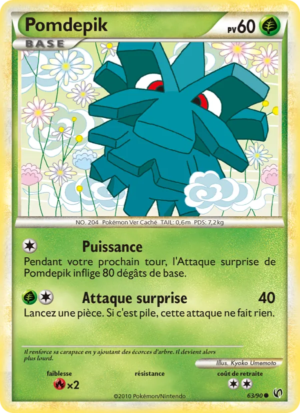 Carte Pokémon Pomdepik 63/90 de l'extension Indomptable