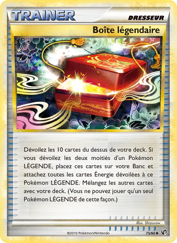Carte Pokémon Boîte légendaire 75/90 de l'extension Indomptable
