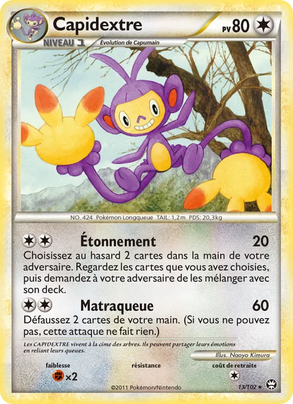 Carte Pokémon Capidextre 13/102 de l'extension Triomphant