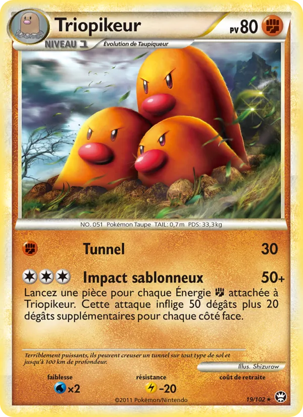 Carte Pokémon Triopikeur 19/102 de l'extension Triomphant