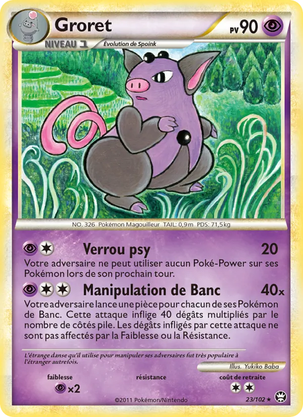 Carte Pokémon Groret 23/102 de l'extension Triomphant