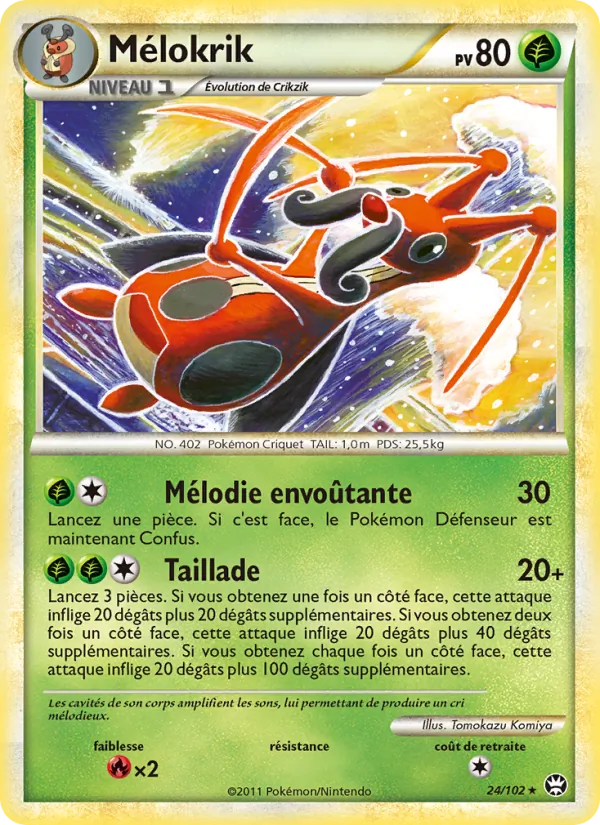 Carte Pokémon Mélokrik 24/102 de l'extension Triomphant