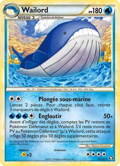 Carte Pokémon Wailord 31