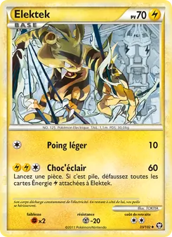 Carte Pokémon Elektek 33