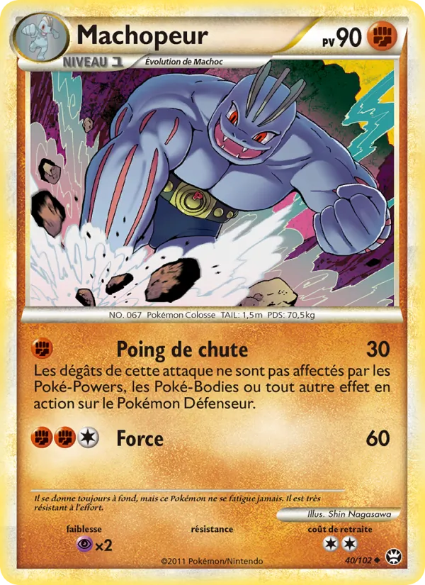 Carte Pokémon Machopeur 40/102 de l'extension Triomphant