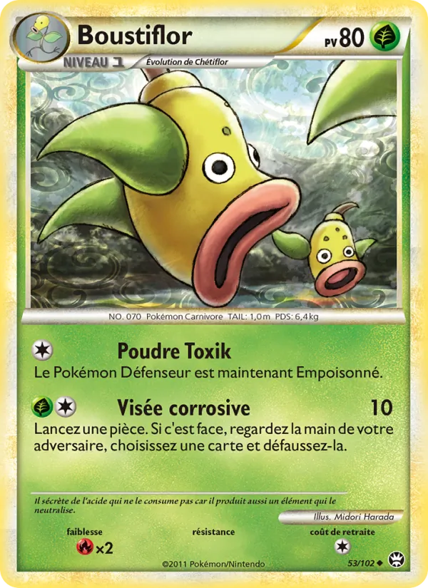 Carte Pokémon Boustiflor 53/102 de l'extension Triomphant