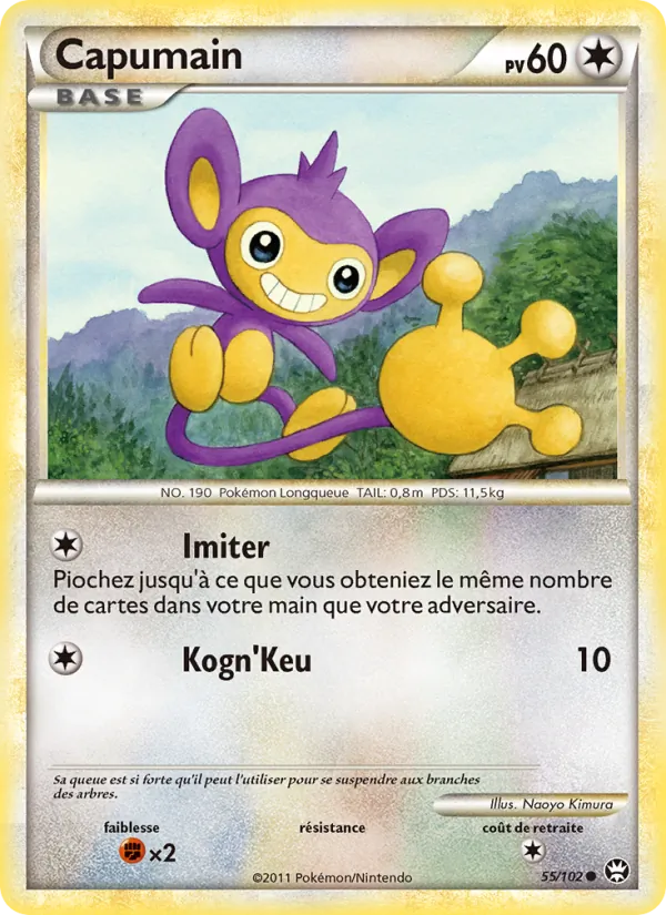 Carte Pokémon Capumain 55/102 de l'extension Triomphant
