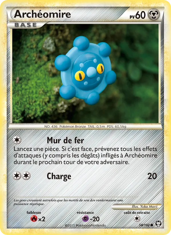 Carte Pokémon Archéomire 58/102 de l'extension Triomphant