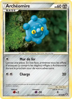 Carte Pokémon Archéomire 58