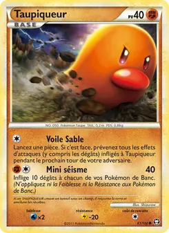 Carte Pokémon Taupiqueur 61