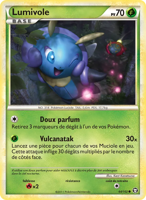 Carte Pokémon Lumivole 64/102 de l'extension Triomphant