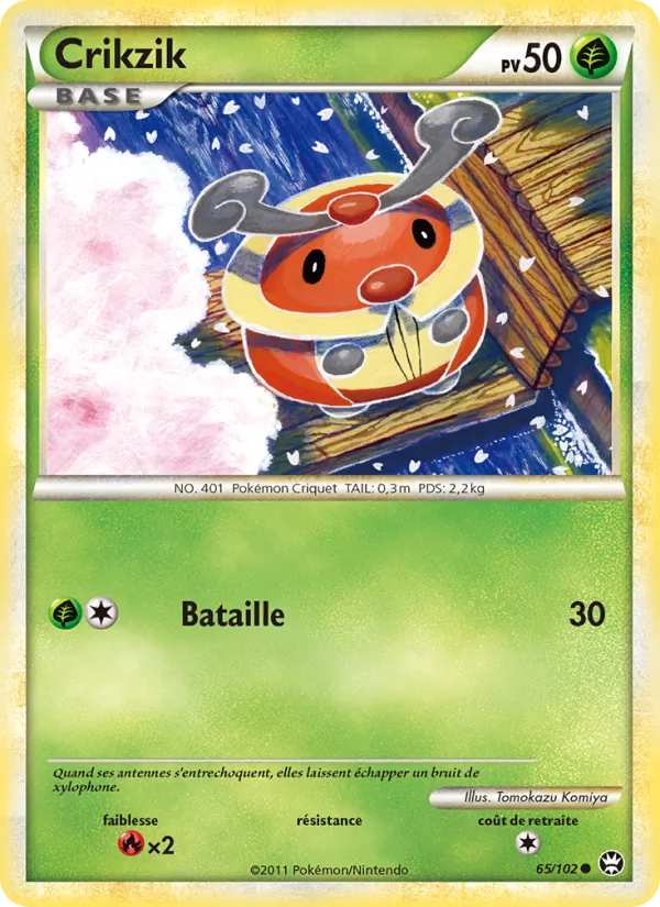 Carte Pokémon Crikzik 65/102 de l'extension Triomphant