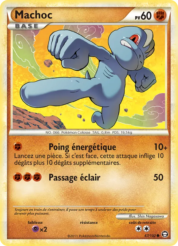 Carte Pokémon Machoc 67/102 de l'extension Triomphant