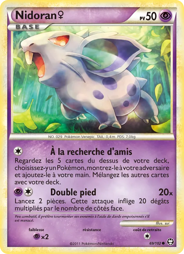 Carte Pokémon Nidoran♀ 69/102 de l'extension Triomphant