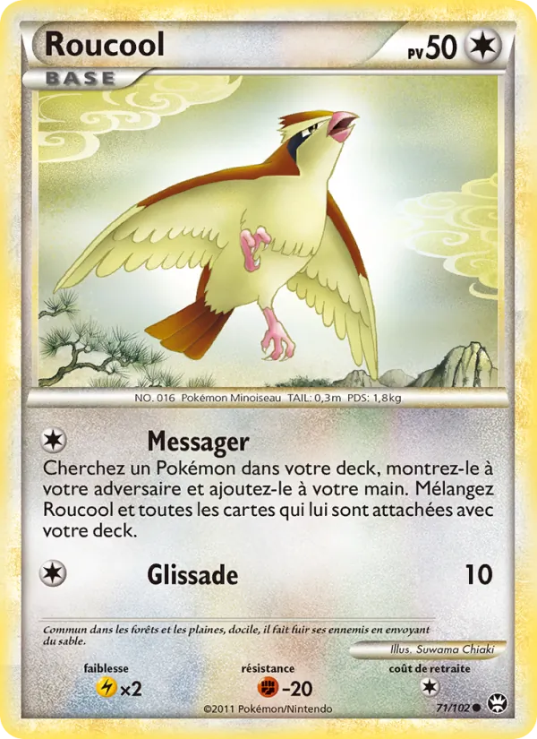 Carte Pokémon Roucool 71/102 de l'extension Triomphant