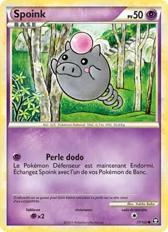 Carte Pokémon Spoink 77