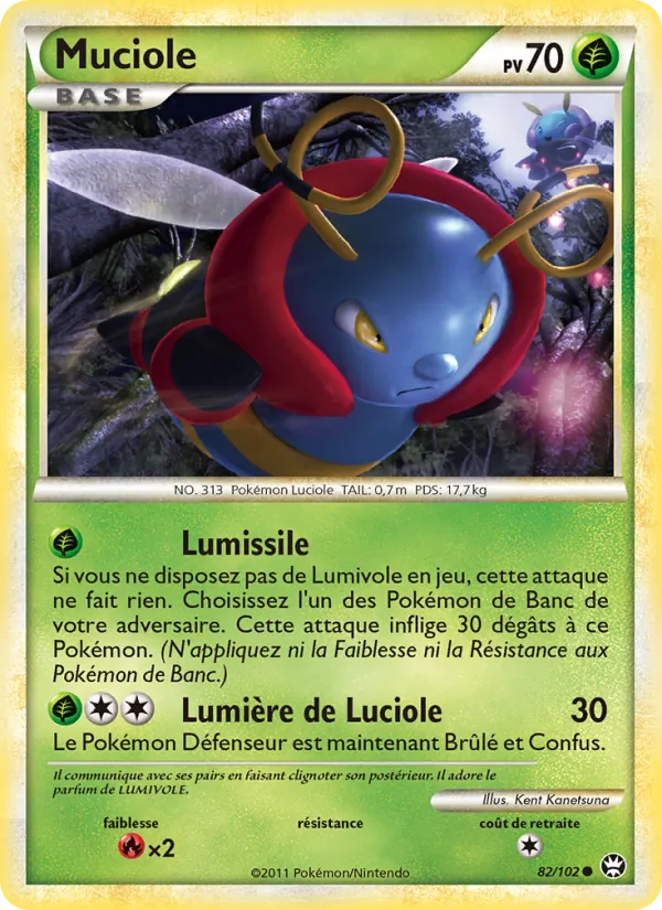 Carte Pokémon Muciole 82/102 de l'extension Triomphant