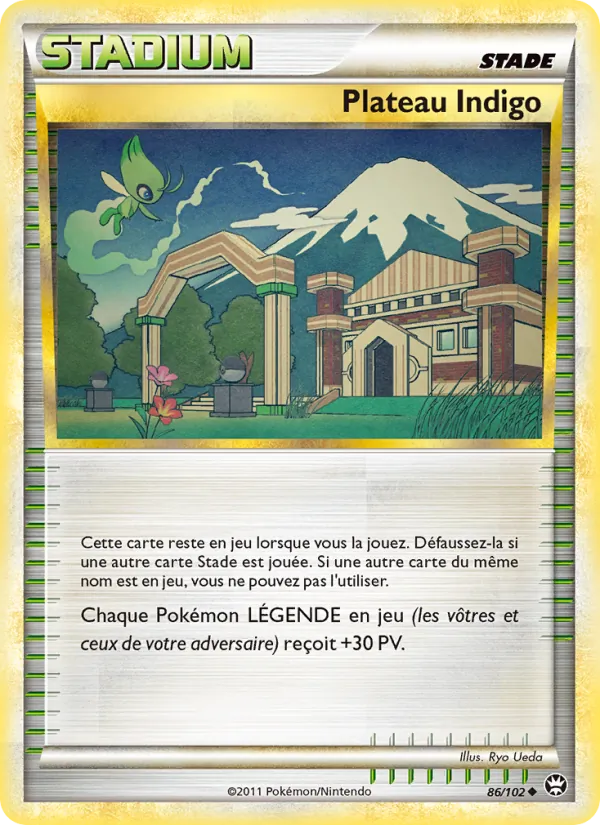 Carte Pokémon Plateau Indigo 86/102 de l'extension Triomphant