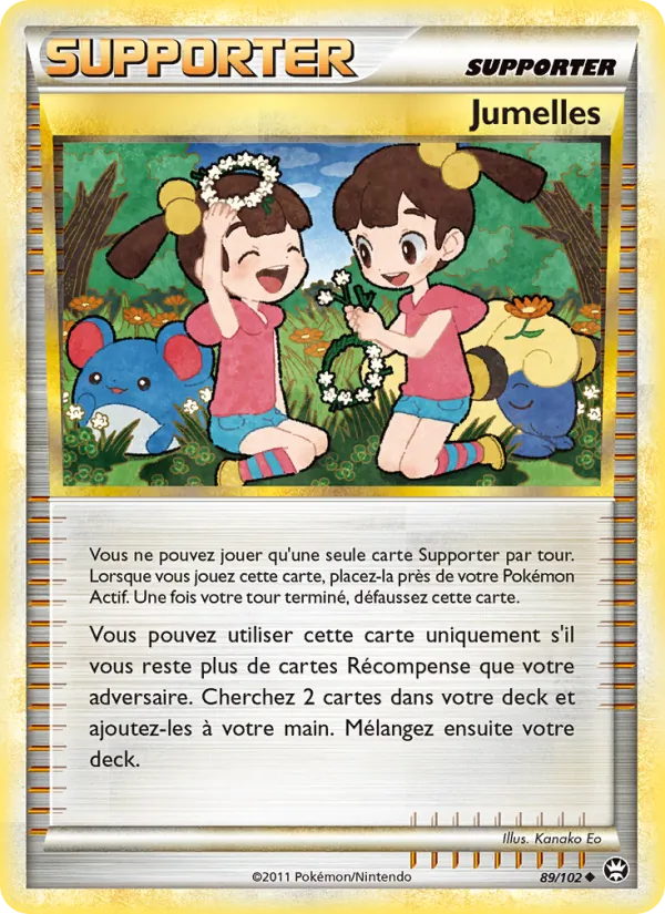 Carte Pokémon Jumelles 89/102 de l'extension Triomphant