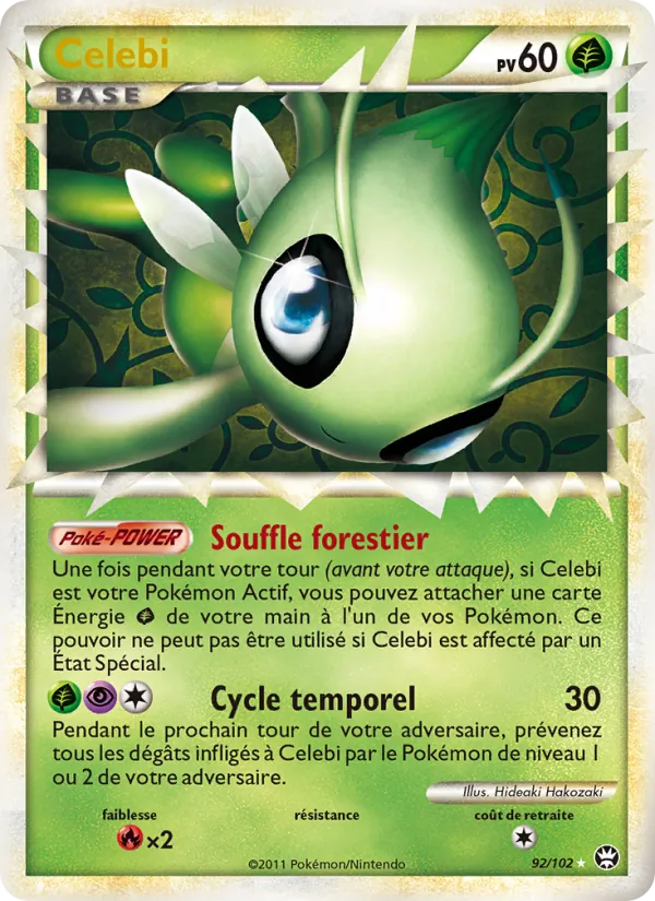 Carte Pokémon Celebi 92/102 de l'extension Triomphant