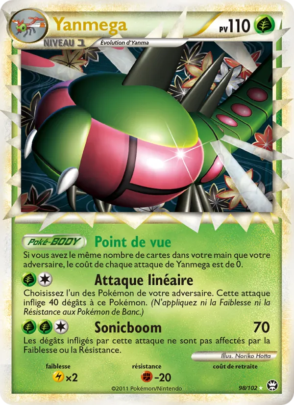 Carte Pokémon Yanmega 98/102 de l'extension Triomphant