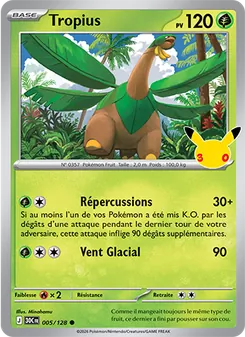 Carte Pokémon Tropius 005 — 30ᵉ Anniversaire