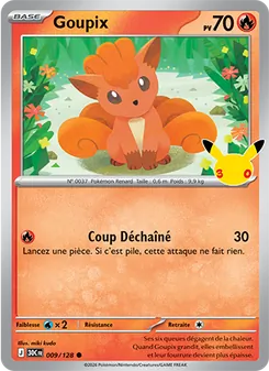 Carte Pokémon Goupix 009 — 30ᵉ Anniversaire