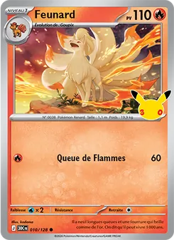 Carte Pokémon Feunard 010 — 30ᵉ Anniversaire