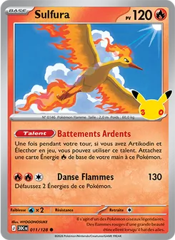 Carte Pokémon Sulfura 011 — 30ᵉ Anniversaire