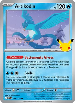 Carte Pokémon Artikodin 018 — 30ᵉ Anniversaire