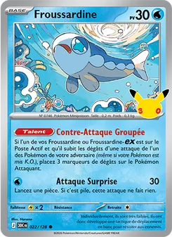 Carte Pokémon Froussardine 022 — 30ᵉ Anniversaire