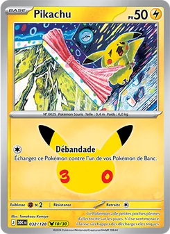 Carte Pokémon Pikachu 032 — 30ᵉ Anniversaire