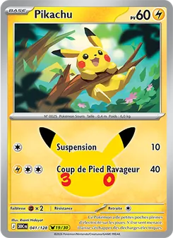 Carte Pokémon Pikachu 041 — 30ᵉ Anniversaire