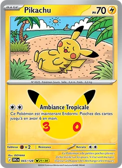 Carte Pokémon Pikachu 043 — 30ᵉ Anniversaire