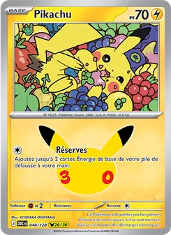 Carte Pokémon Pikachu 048 — 30ᵉ Anniversaire