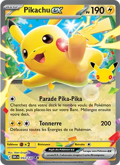 Carte Pokémon Pikachu-ex 053 — 30ᵉ Anniversaire