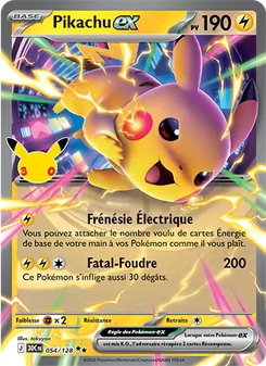 Carte Pokémon Pikachu-ex 054 — 30ᵉ Anniversaire