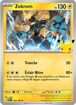 Carte Pokémon Zekrom 056 — 30ᵉ Anniversaire