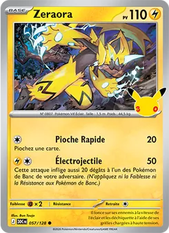 Carte Pokémon Zeraora 057 — 30ᵉ Anniversaire