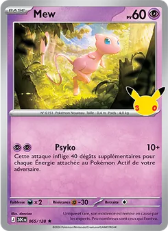 Carte Pokémon Mew 065 — 30ᵉ Anniversaire