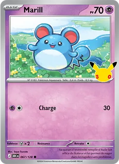 Carte Pokémon Marill 067 — 30ᵉ Anniversaire
