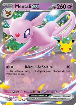 Carte Pokémon Mentali-ex 070 — 30ᵉ Anniversaire