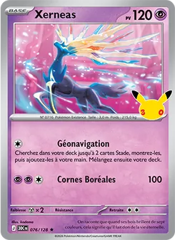 Carte Pokémon Xerneas 076 — 30ᵉ Anniversaire
