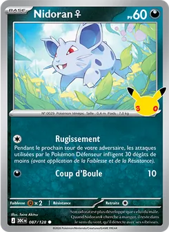 Carte Pokémon Nidoran♀ 087 — 30ᵉ Anniversaire