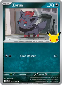 Carte Pokémon Zorua 095 — 30ᵉ Anniversaire
