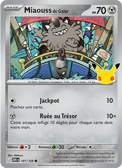Carte Pokémon Miaouss de Galar 101 — 30ᵉ Anniversaire