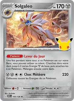 Carte Pokémon Solgaleo 105 — 30ᵉ Anniversaire