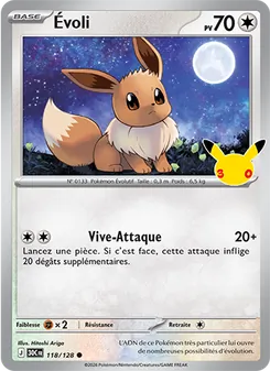 Carte Pokémon Évoli 118 — 30ᵉ Anniversaire