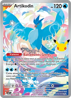 Carte Pokémon Artikodin 132 — 30ᵉ Anniversaire