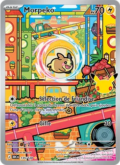 Carte Pokémon Morpeko 135 — 30ᵉ Anniversaire